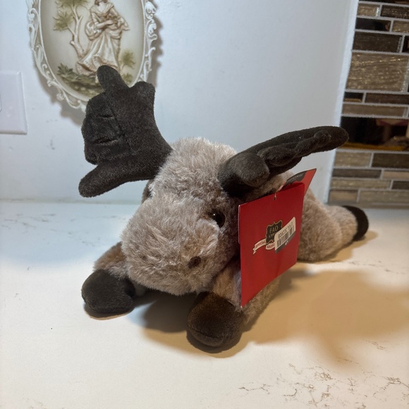 FAO Schwarz Plush Moose Stuffed Animal With Adoption Papers Gray - Picture 1 of 7